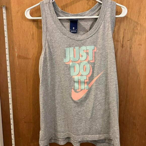 Size M - Gray Motivational Sleeveless Tee - Picture 1 of 8